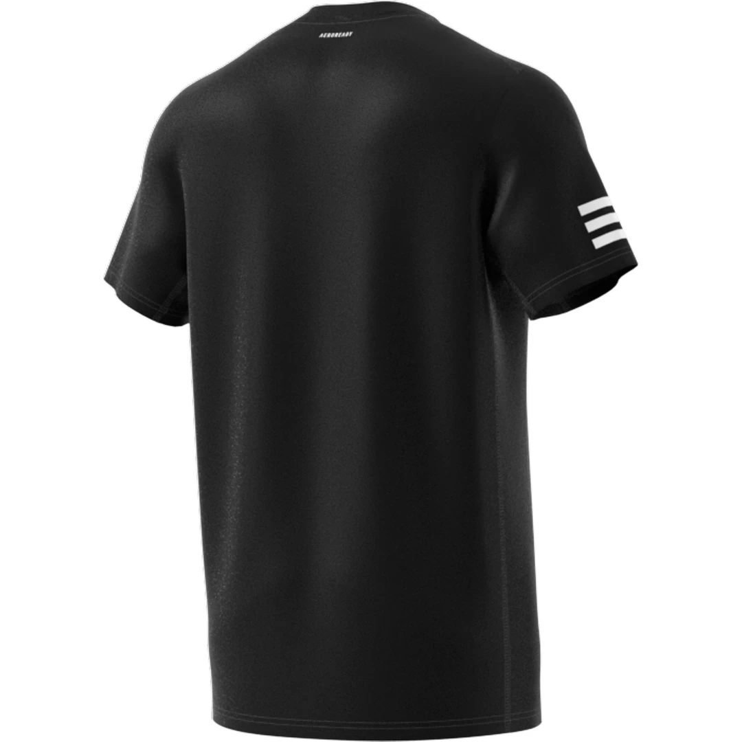 Adidas Men's 3 Stripes Club Top (Black) 9 Adidas Men's 3 Stripes Club Top (Black) - Image 7