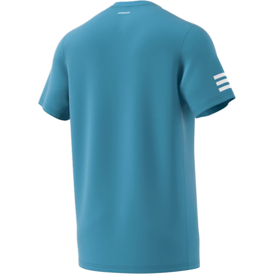 Adidas Men's 3 Stripes Club Top (Hazy Blue/White) 10 Adidas Men's 3 Stripes Club Top (Hazy Blue/White) - Image 8