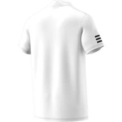 Adidas Men's Club 3 Stripes Polo (White/Black) 19 Adidas Men's Club 3 Stripes Polo (White/Black) -Racquet Equipment Shop GL5416 APP virtual back white