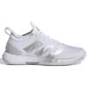 Adidas Adizero Ubersonic 4 Women's Tennis Shoe (White/Silver/Grey) 1 Adidas Adizero Ubersonic 4 Women's Tennis Shoe (White/Silver/Grey) -Racquet Equipment Shop GW2513 1 FOOTWEAR Photography SideLateralCenterView white