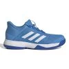 Adidas Adizero Club Junior Tennis Shoe (Pulse Blue/Cloud White) 2 Adidas Adizero Club Junior Tennis Shoe (Pulse Blue/Cloud White) -Racquet Equipment Shop GX1854 1 FOOTWEAR Photography SideLateralCenterView white