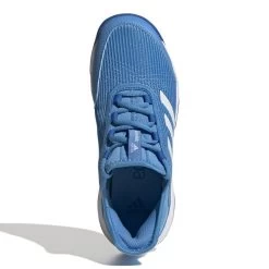 Adidas Adizero Club Junior Tennis Shoe (Pulse Blue/Cloud White) -Racquet Equipment Shop GX1854 3 FOOTWEAR Photography TopPortraitView white