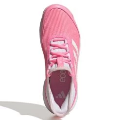 Adidas Adizero Club Junior Tennis Shoe (Pink/White) -Racquet Equipment Shop GX1855 3 FOOTWEAR Photography TopPortraitView white