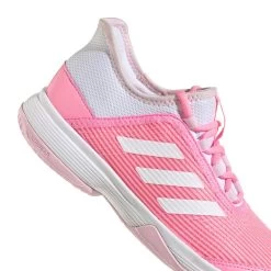 Adidas Adizero Club Junior Tennis Shoe (Pink/White) -Racquet Equipment Shop GX1855 9 FOOTWEAR Photography DetailView2 white