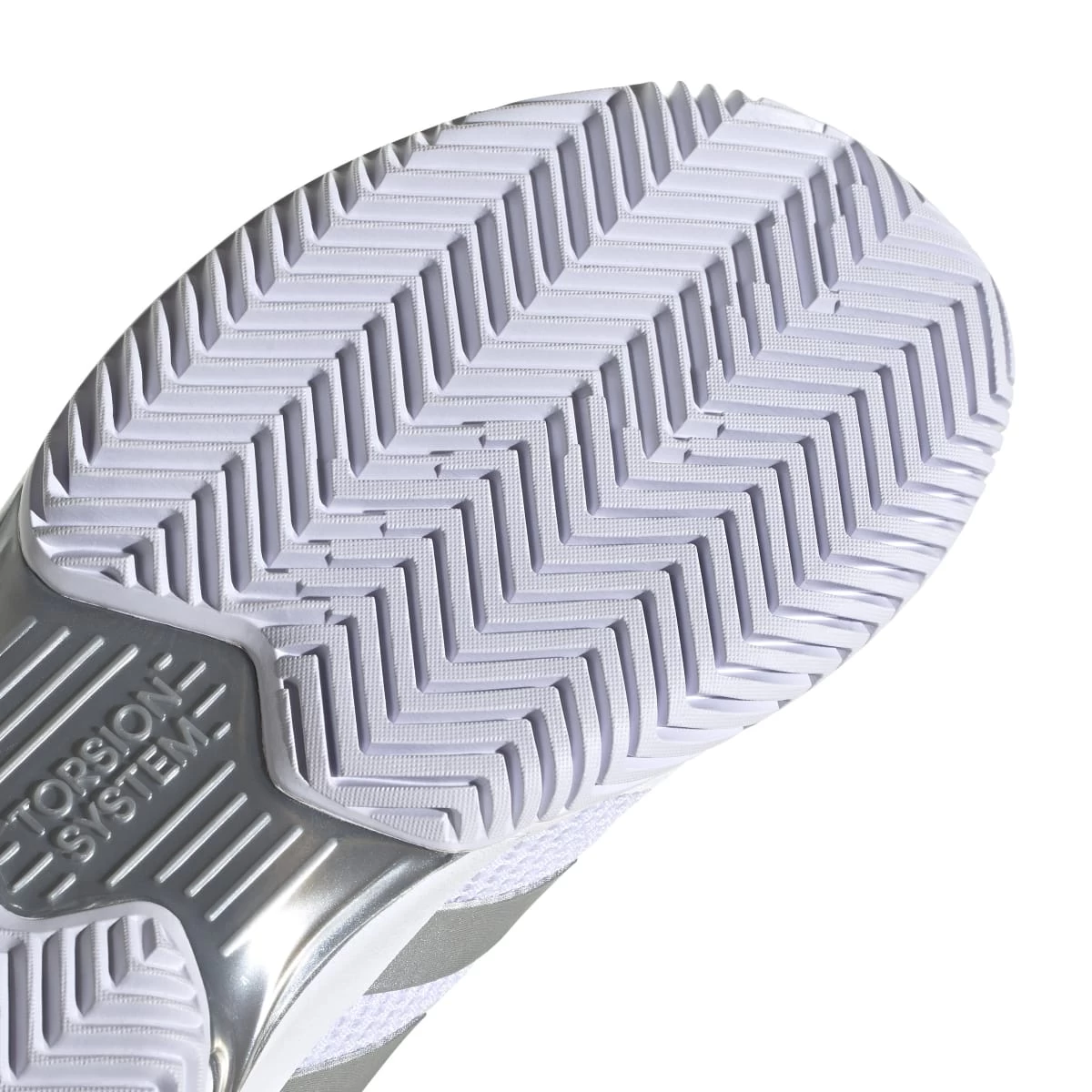 Adidas CourtJam Control Women's Tennis Shoe (White/Silver) 11 Adidas CourtJam Control Women's Tennis Shoe (White/Silver) - Image 9
