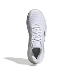 Adidas CourtJam Control Women's Tennis Shoe (White/Silver) 15 Adidas CourtJam Control Women's Tennis Shoe (White/Silver) -Racquet Equipment Shop GY1334 3 FOOTWEAR Photography TopPortraitView white