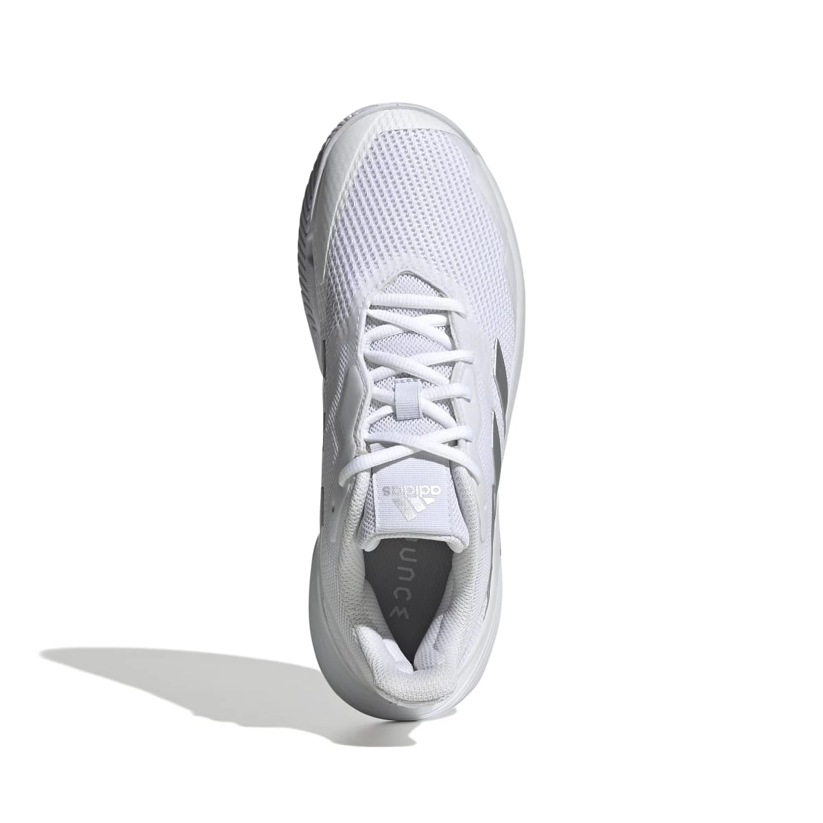 Adidas CourtJam Control Women's Tennis Shoe (White/Silver) 6 Adidas CourtJam Control Women's Tennis Shoe (White/Silver) - Image 4