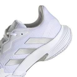 Adidas CourtJam Control Women's Tennis Shoe (White/Silver) 18 Adidas CourtJam Control Women's Tennis Shoe (White/Silver) -Racquet Equipment Shop GY1334 8 FOOTWEAR Photography DetailView1 white