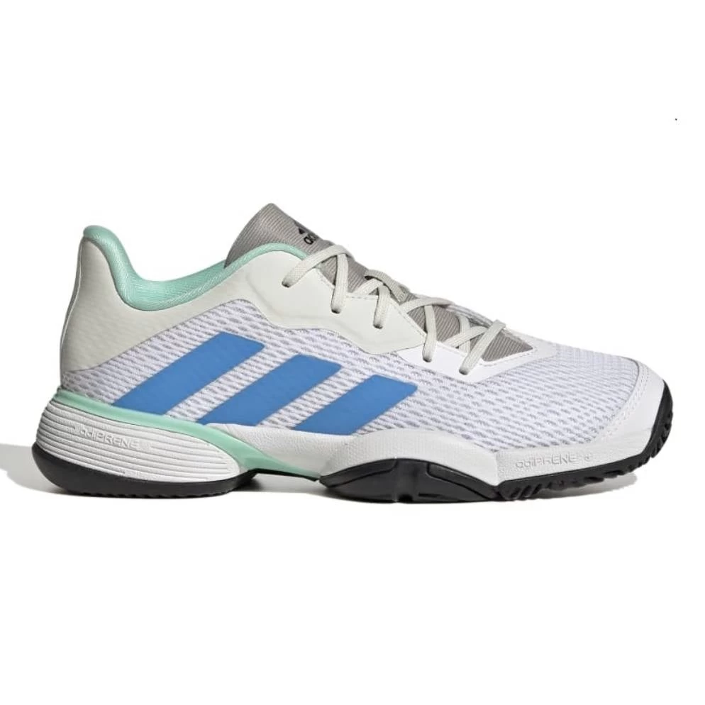 Adidas Barricade Junior Tennis Shoe (White/Blue) 3 Adidas Barricade Junior Tennis Shoe (White/Blue)