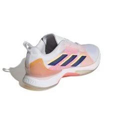 Adidas Avacourt Women's Tennis Shoe (White/Indigo/Orange) -Racquet Equipment Shop GZ0690 7 FOOTWEAR Photography BackLateralTopView white