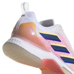 Adidas Avacourt Women's Tennis Shoe (White/Indigo/Orange) -Racquet Equipment Shop GZ0690 9 FOOTWEAR Photography DetailView2 white