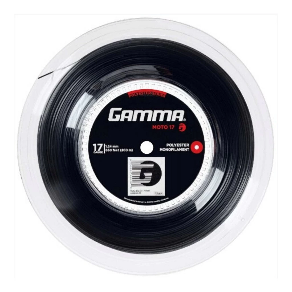 Gamma AMP Moto 17/1.24 Tennis String Reel (Black) 3 Gamma AMP Moto 17/1.24 Tennis String Reel (Black)
