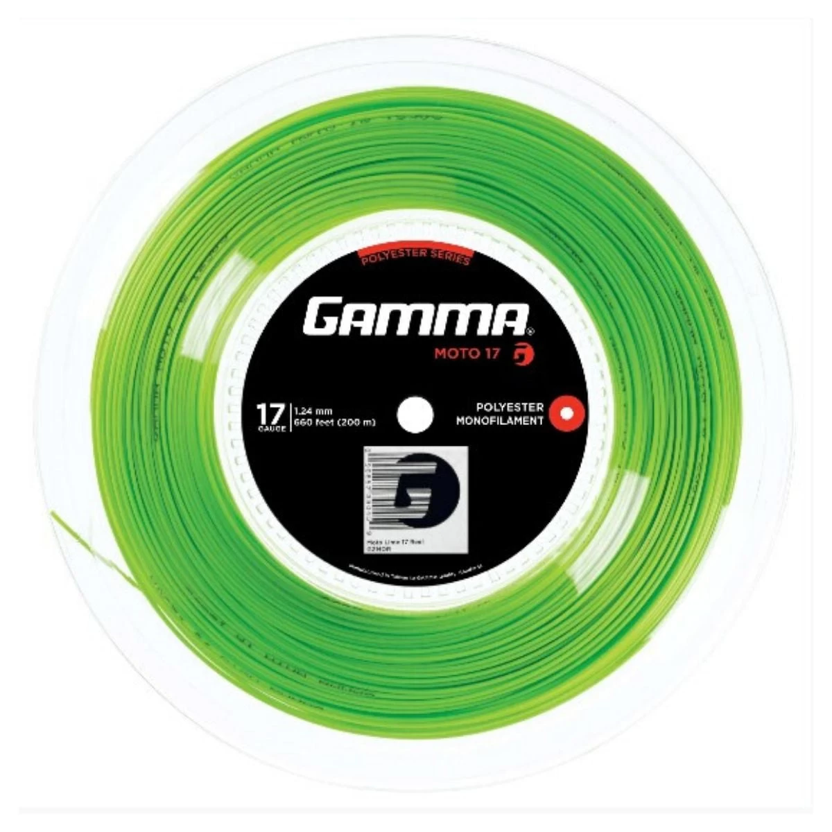 Gamma AMP Moto 17/1.24 Tennis String Reel (Lime) 3 Gamma AMP Moto 17/1.24 Tennis String Reel (Lime)