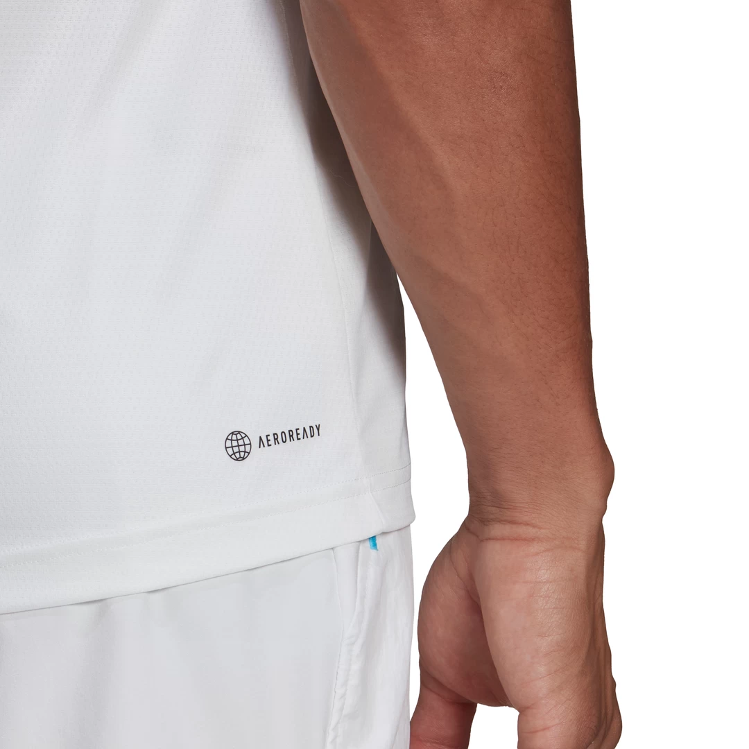 Adidas Men's Melbourne FreeLift Printed Top (White/Red) 9 Adidas Men's Melbourne FreeLift Printed Top (White/Red) - Image 7