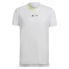 Adidas Men's London Stretch Woven Top (White/Yellow) 1 Adidas Men's London Stretch Woven Top (White/Yellow) -Racquet Equipment Shop HC8541 2 APPAREL Photography FrontCenterView white