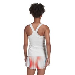 Adidas Women's Tennis Y-Tank Top (White) 12 Adidas Women's Tennis Y-Tank Top (White) -Racquet Equipment Shop HF0842 APP on model back white
