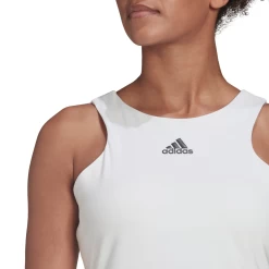 Adidas Women's Tennis Y-Tank Top (White) 14 Adidas Women's Tennis Y-Tank Top (White) -Racquet Equipment Shop HF0842 APP on model detail 1 white