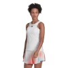 Adidas Women's Tennis Y-Tank Top (White) 2 Adidas Women's Tennis Y-Tank Top (White) -Racquet Equipment Shop HF0842 APP on model standard white