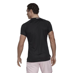 Adidas Men's US Series Top (Black) 10 Adidas Men's US Series Top (Black) -Racquet Equipment Shop HH9472 5 APPAREL OnModel BackView transparent