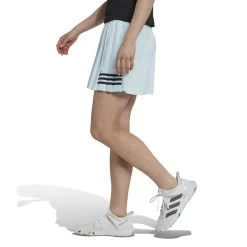 Adidas Women's Club Pleated Skirt (Blue) 10 Adidas Women's Club Pleated Skirt (Blue) -Racquet Equipment Shop HN6189 5 APPAREL OnModel SideView white