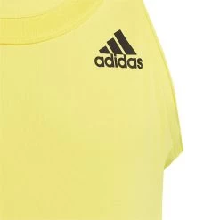 Adidas Girl's Club Tank Top (Beam Yellow) 10 Adidas Girl's Club Tank Top (Beam Yellow) -Racquet Equipment Shop HN6304 5 APPAREL Photography DetailView2 transparent