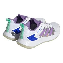 Adidas Defiant Speed Women's Tennis Shoe (White) 11 Adidas Defiant Speed Women's Tennis Shoe (White) -Racquet Equipment Shop HQ8459 7 FOOTWEAR Photography BackLateralTopView transparent
