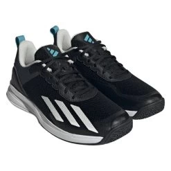 Adidas Courtflash Speed Men's Tennis Shoe (Black/White) 12 Adidas Courtflash Speed Men's Tennis Shoe (Black/White) -Racquet Equipment Shop HQ8482 6 FOOTWEAR Photography FrontLateralTopView transparent
