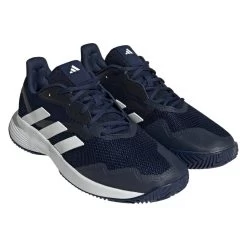 Adidas CourtJam Control Men's Tennis Shoe (Navy/White) 12 Adidas CourtJam Control Men's Tennis Shoe (Navy/White) -Racquet Equipment Shop HQ8808 6 FOOTWEAR Photography FrontLateralTopView transparent