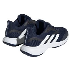 Adidas CourtJam Control Men's Tennis Shoe (Navy/White) 13 Adidas CourtJam Control Men's Tennis Shoe (Navy/White) -Racquet Equipment Shop HQ8808 7 FOOTWEAR Photography BackLateralTopView transparent