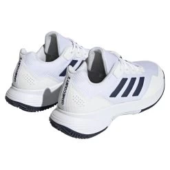 Adidas GameCourt 2 Men's Tennis Shoe (White/Navy) 13 Adidas GameCourt 2 Men's Tennis Shoe (White/Navy) -Racquet Equipment Shop HQ8809 7 FOOTWEAR Photography BackLateralTopView transparent