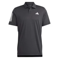 Adidas Men's 3 Stripe Club Polo (Black) 9 Adidas Men's 3 Stripe Club Polo (Black) -Racquet Equipment Shop HS3269 2 APPAREL Photography FrontCenterView transparent