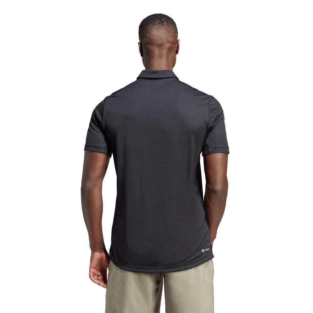Adidas Men's 3 Stripe Club Polo (Black) 4 Adidas Men's 3 Stripe Club Polo (Black) - Image 2