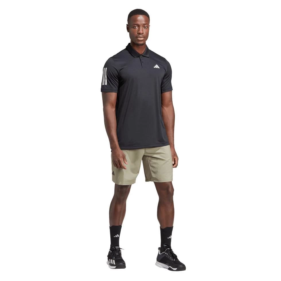 Adidas Men's 3 Stripe Club Polo (Black) 5 Adidas Men's 3 Stripe Club Polo (Black) - Image 3