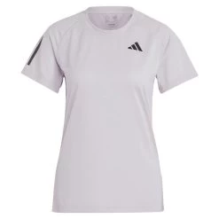 Adidas Women's Club 3 Stripe Top (Purple) 15 Adidas Women's Club 3 Stripe Top (Purple) -Racquet Equipment Shop HT7189 2 APPAREL Photography FrontCenterView transparent