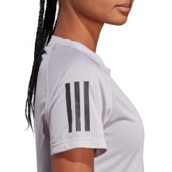 Adidas Women's Club 3 Stripe Top (Purple) 13 Adidas Women's Club 3 Stripe Top (Purple) -Racquet Equipment Shop HT7189 9 APPAREL OnModel DetailView2 transparent