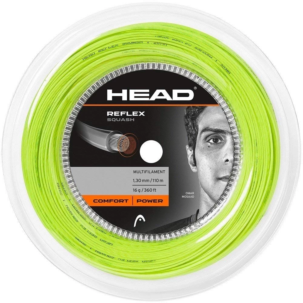Head Reflex 20 Squash String Mini Reel (Yellow) 3 Head Reflex 20 Squash String Mini Reel (Yellow)