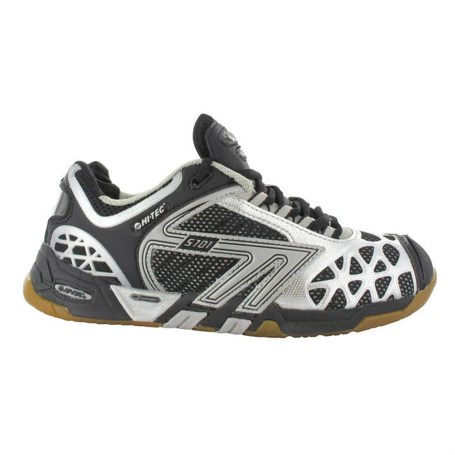 Hi-Tec S701 Mens Indoor Court Shoe (Black/Silver) 3 Hi-Tec S701 Mens Indoor Court Shoe (Black/Silver)