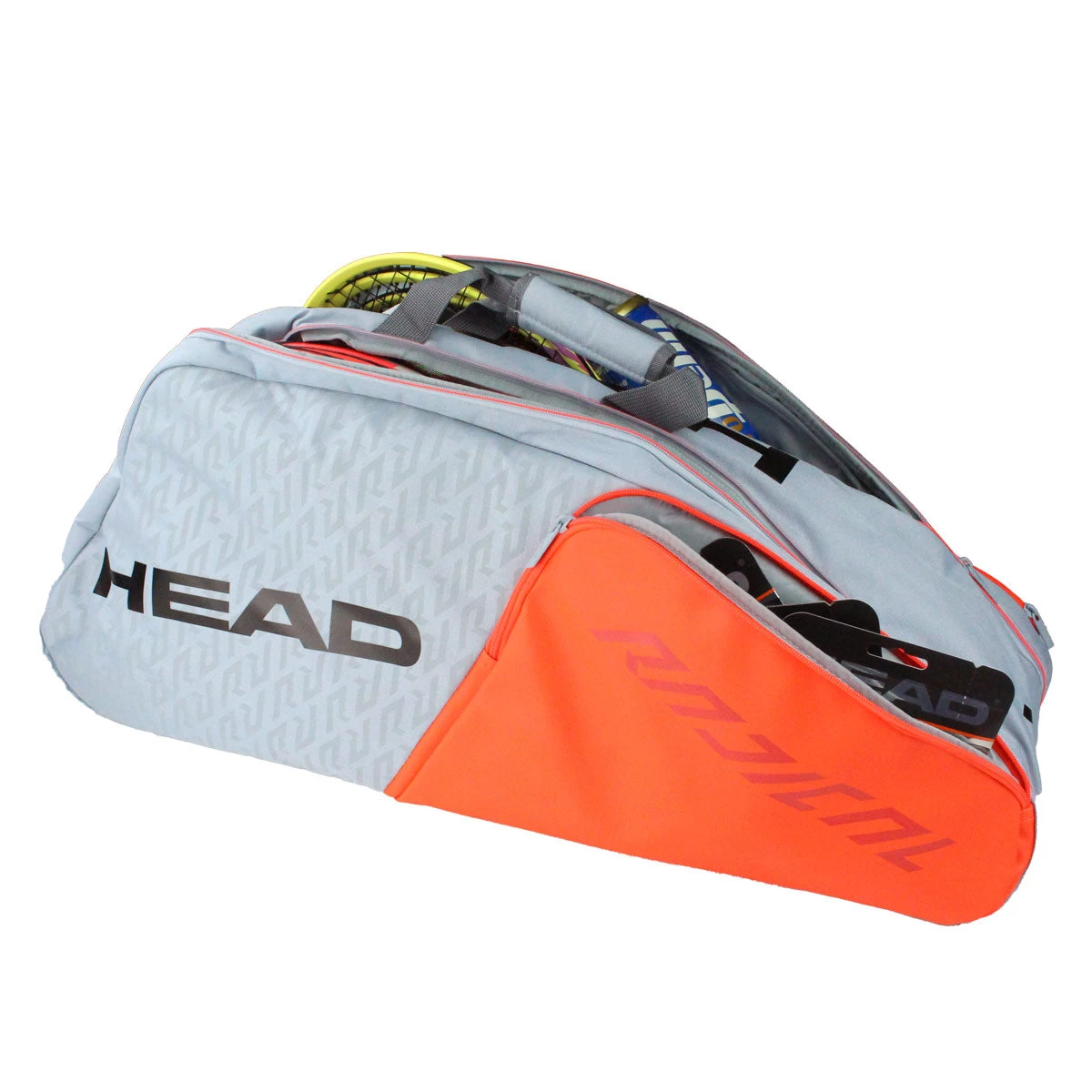 Head Radical Supercombi 9 Pack Racquet Bag (Grey/Orange) 4 Head Radical Supercombi 9 Pack Racquet Bag (Grey/Orange) - Image 2