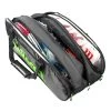 Wilson Super Tour 15 Pack Racquet Bag (Black/Green) -Racquet Equipment Shop IMG 2945