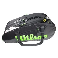 Wilson Super Tour 15 Pack Racquet Bag (Black/Green) 12 Wilson Super Tour 15 Pack Racquet Bag (Black/Green) -Racquet Equipment Shop IMG 2948