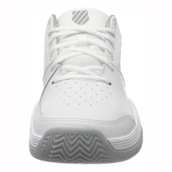 K-Swiss Court Express Clay Court Women's Tennis Shoe (White/Silver) 10 K-Swiss Court Express Clay Court Women's Tennis Shoe (White/Silver) -Racquet Equipment Shop K Swiss Court Express Womens White Silver Image Front