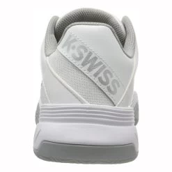 K-Swiss Court Express Clay Court Women's Tennis Shoe (White/Silver) 11 K-Swiss Court Express Clay Court Women's Tennis Shoe (White/Silver) -Racquet Equipment Shop K Swiss Court Express Womens White Silver Image Heel