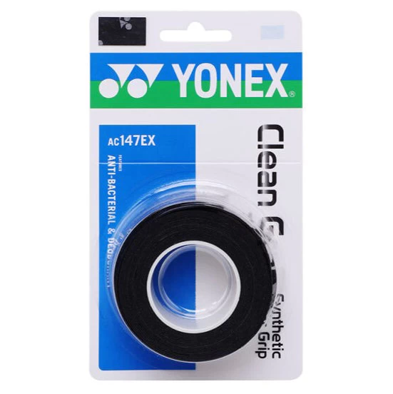Yonex Clean Grap Overgrip 3 Pack (Black) 3 Yonex Clean Grap Overgrip 3 Pack (Black)