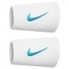 Nike Tennis Premier Doublewide Wristband (White/Blue) 2 Nike Tennis Premier Doublewide Wristband (White/Blue) -Racquet Equipment Shop N.000.2466 122 P 1919BLR