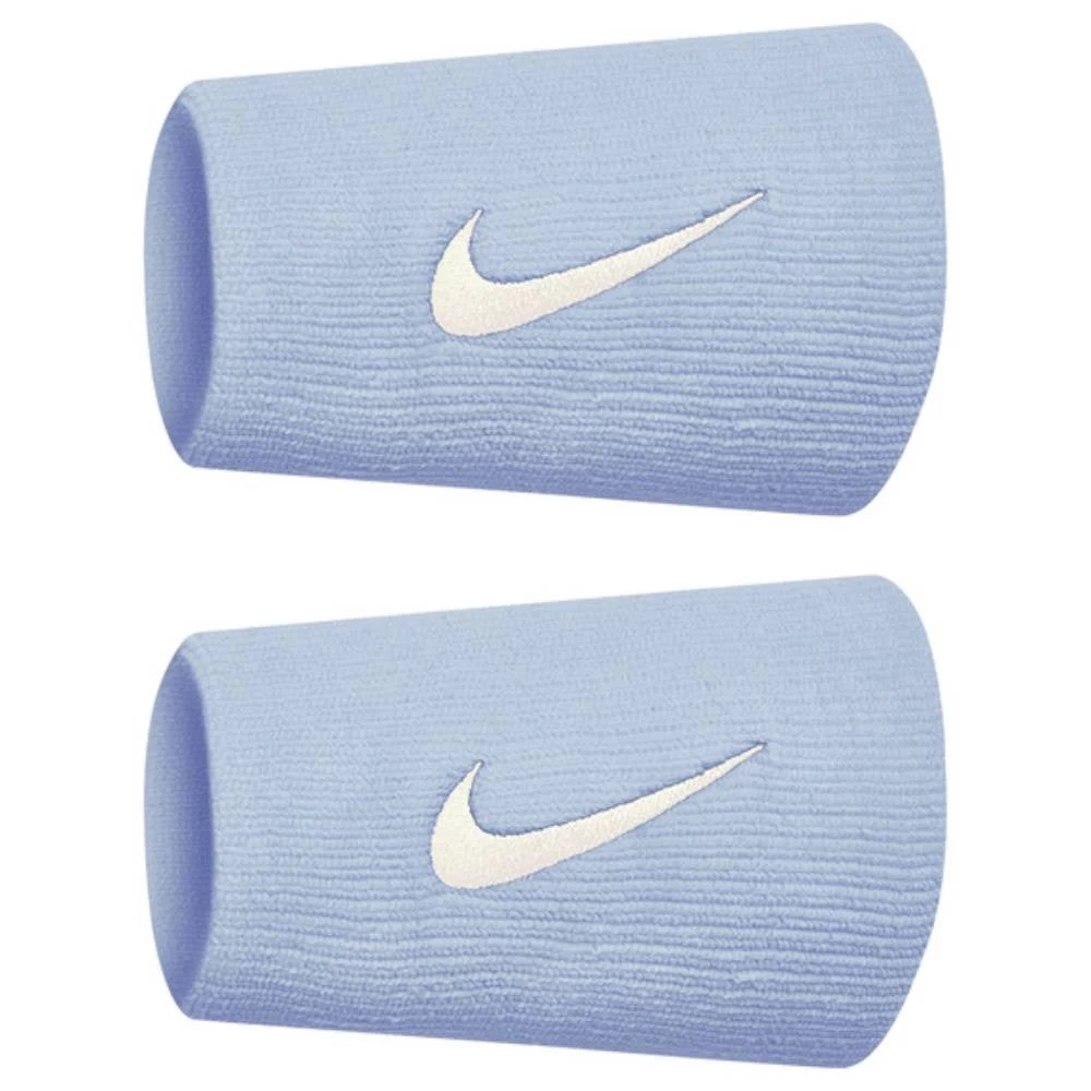 Nike Tennis Premier Doublewide Wristband (Blue/White) 3 Nike Tennis Premier Doublewide Wristband (Blue/White)