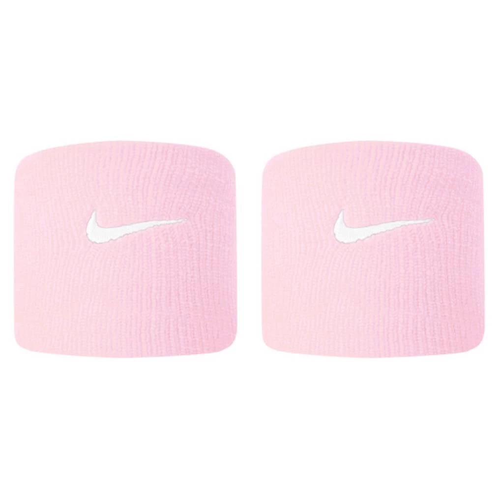 Nike Tennis Premier Wristbands 2 Pack (Pink Foam/White) 3 Nike Tennis Premier Wristbands 2 Pack (Pink Foam/White)