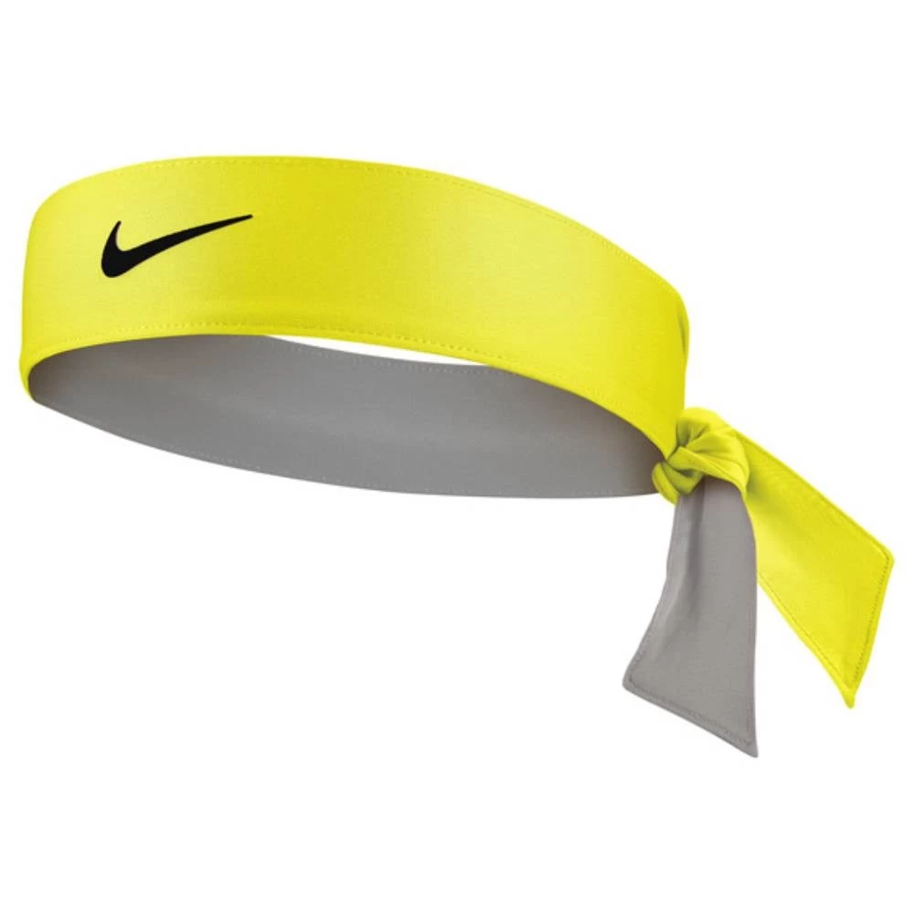Nike Tennis Premier Tie Headband (Yellow Strike/Black) 3 Nike Tennis Premier Tie Headband (Yellow Strike/Black)