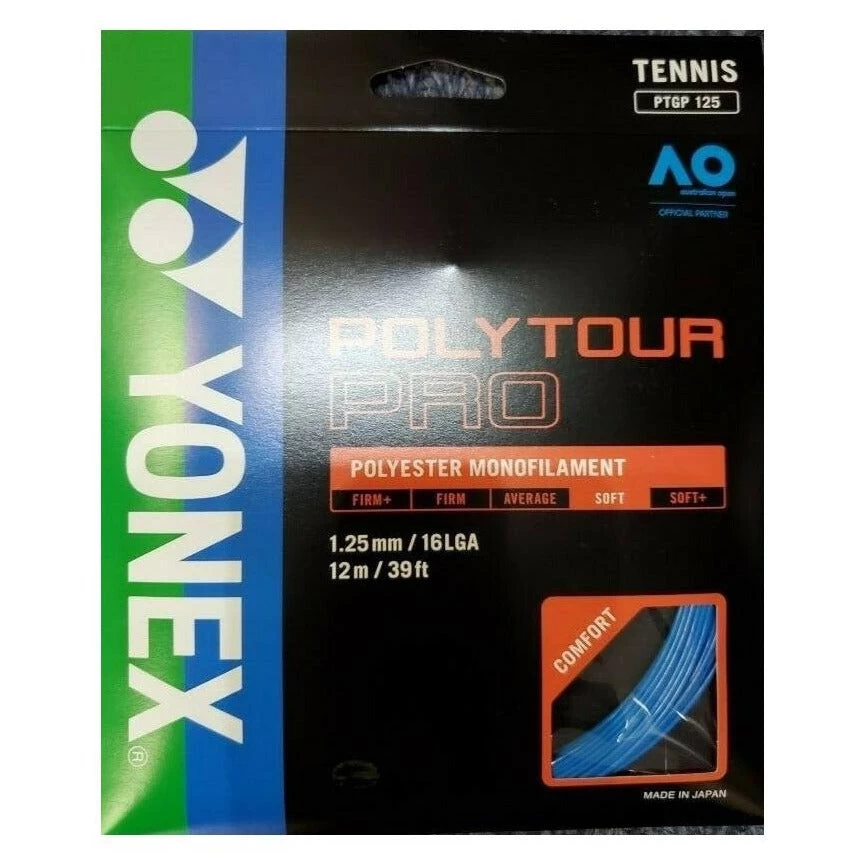 Yonex Poly Tour Pro 16L/1.25 Tennis String (Blue) 3 Yonex Poly Tour Pro 16L/1.25 Tennis String (Blue)