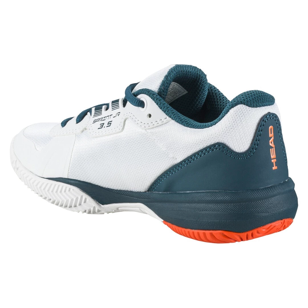 Head Sprint 3.5 Junior Tennis Shoe (White/Orange) 4 Head Sprint 3.5 Junior Tennis Shoe (White/Orange) - Image 2