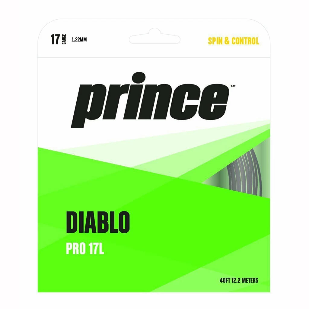 Prince Diablo Pro 17L/1.22 Tennis String (Black) 3 Prince Diablo Pro 17L/1.22 Tennis String (Black)